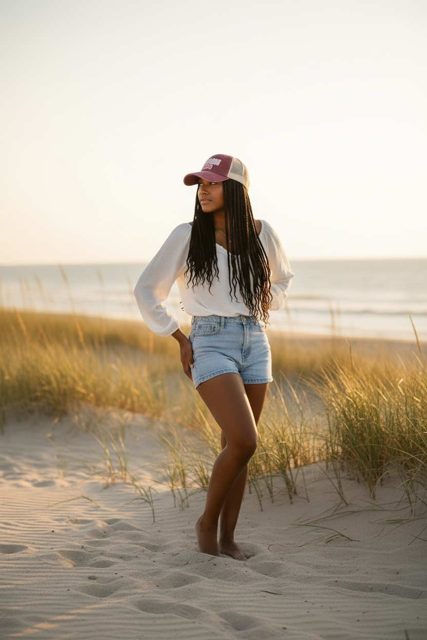 Burgundy Beach Bum
