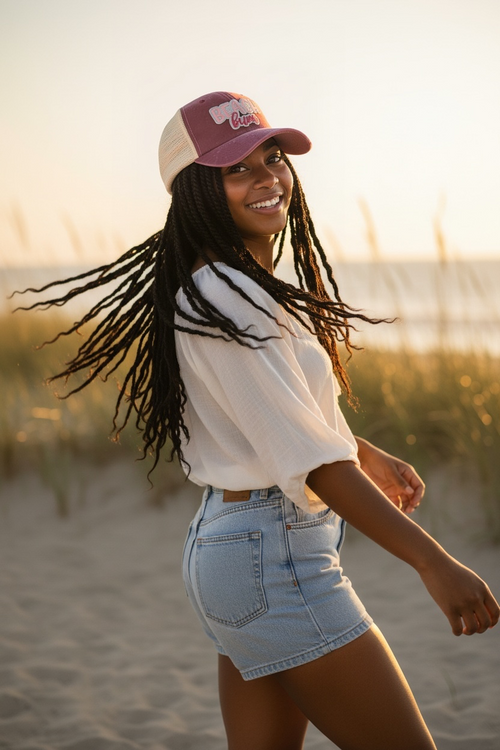 Burgundy Beach Bum