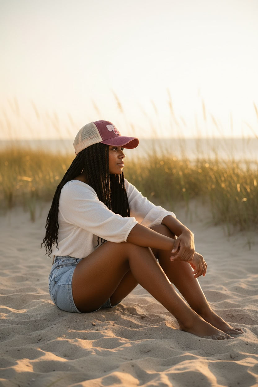 Burgundy Beach Bum